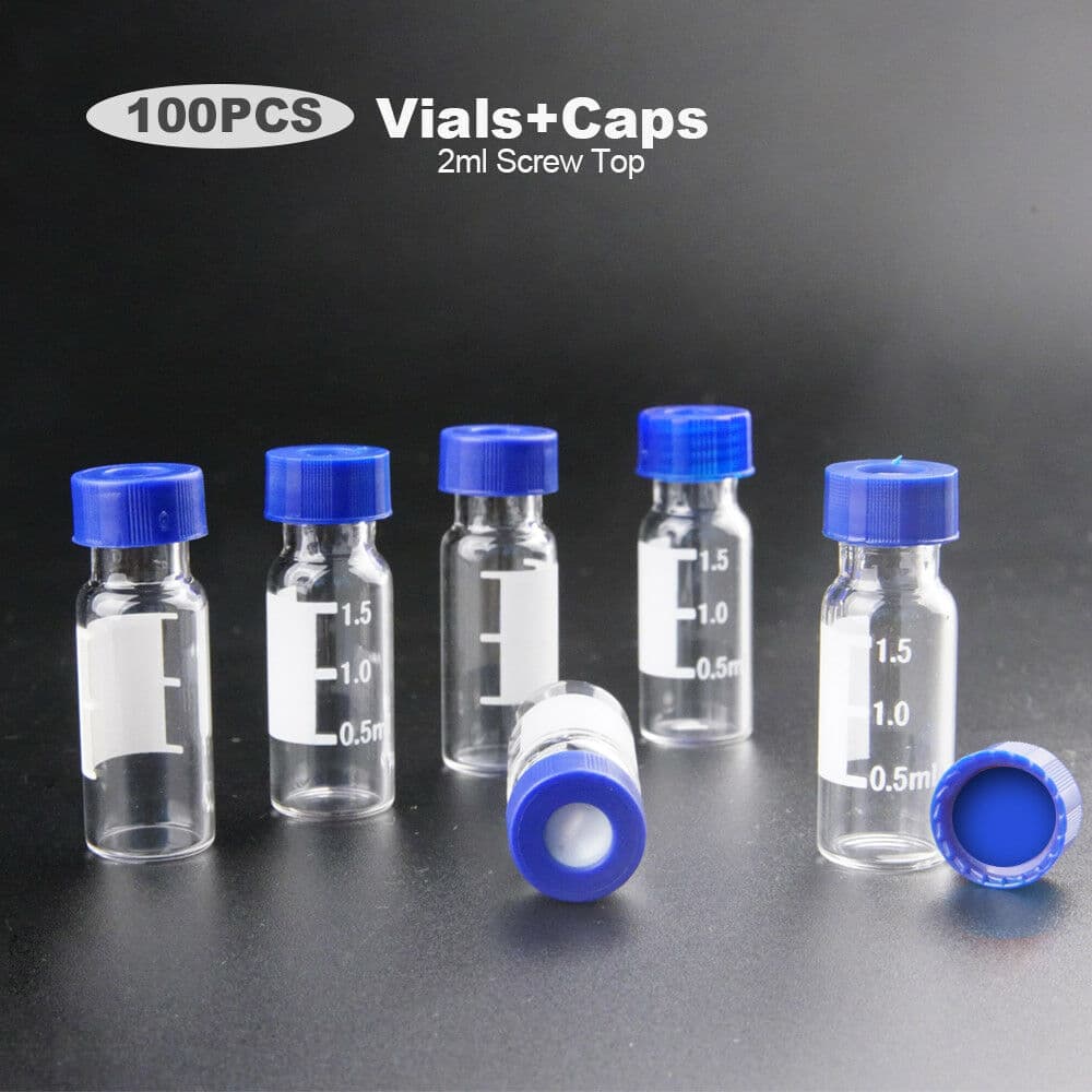 Common use borosil 2 mL Screw Top Vials with inserts for sale